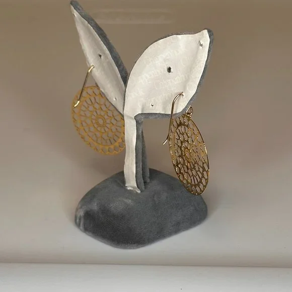 Lovell Design - Notre Dame West Drop Gold Plated Earrings, IOB - Picture 2 of 6